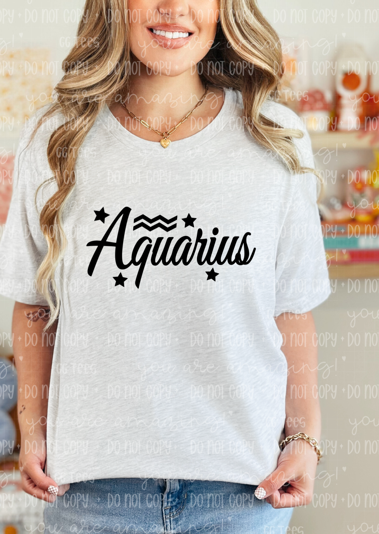 Aquarius Zodiac Sign Tee